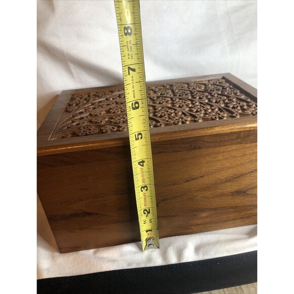 Wooden Urn Box for Human Ashes Cremation 6.5"x9" Urn Box Decorative Urn Pet - Picture 4 of 7